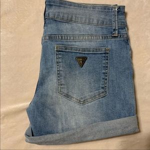 Guess ripped denim shorts